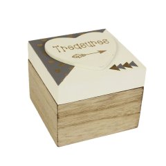 Dřevěná krabička D1326 Nábytek - Bytové doplňky a dekorace - Doplňky do ložnice - Úložné boxy