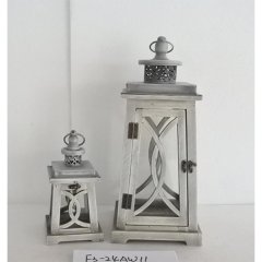 Dřevěná lucerna D7213/B Nábytek - Bytové doplňky a dekorace - Vůně do bytu a svíčky - Svícny