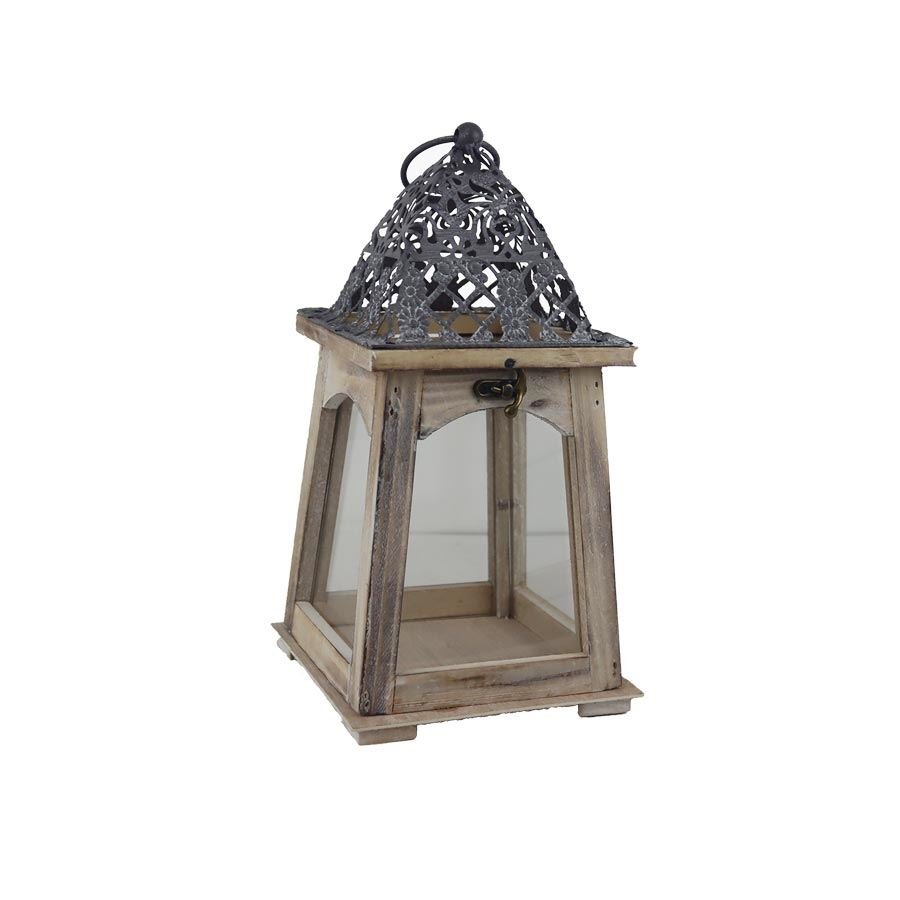 Dřevěná lucerna D7221 - Svícny