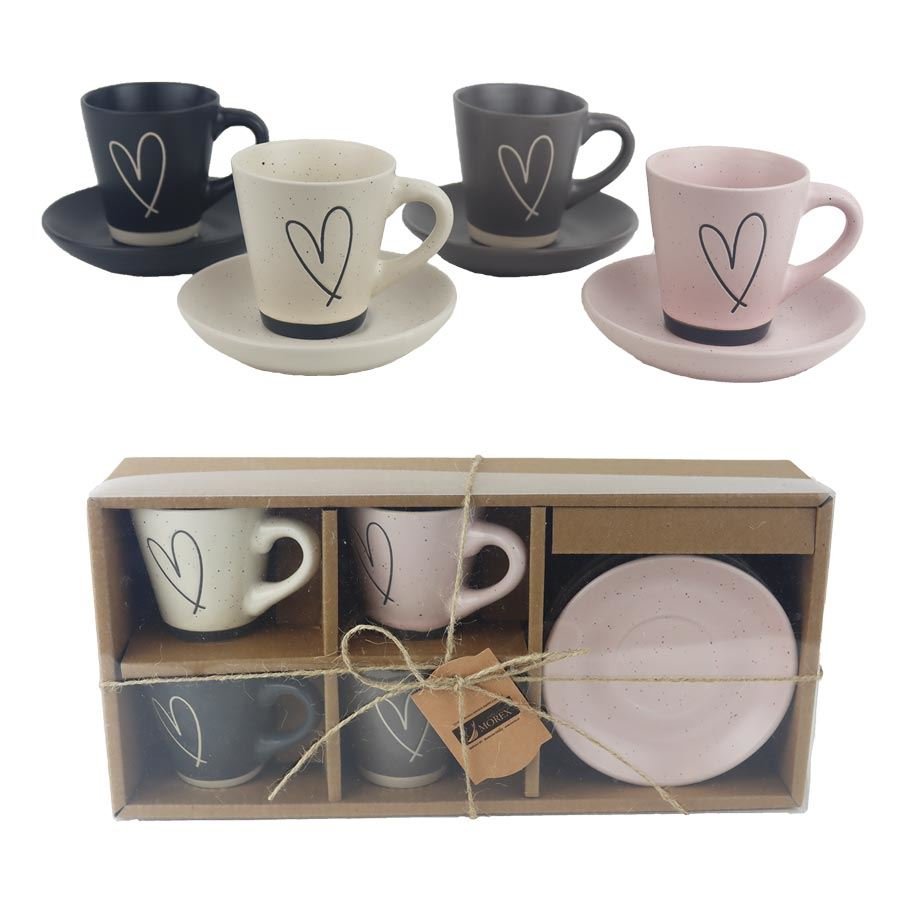 Hrníček s podšálkem, 4 sady X6962 - Dům, byt a zahrada