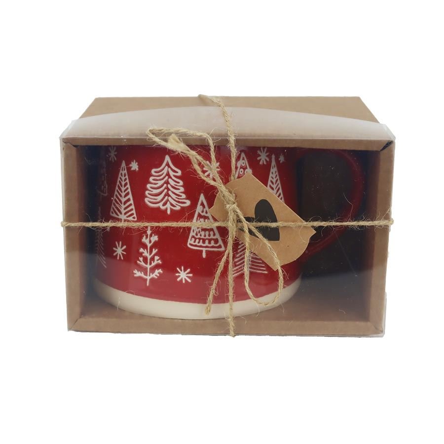 Keramický hrnek se stromečky v krabičce X7647/S1