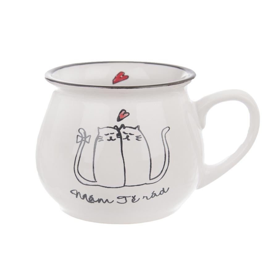 Hrnek kočky s nápisem MÁM TĚ RÁD O0026 - Dům, byt a zahrada