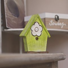 domeček dekor.zelený X0192 Nábytek - Bytové doplňky a dekorace - Sváteční dekorace - Velikonoční dekorace