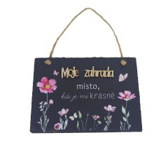 Břidlicová tabulka k zavěšení X7913 Nábytek - Koupelna - Koupelnové doplňky