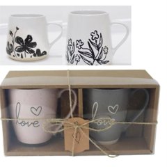 Hrnek kytka mix, 2 ks X8140 Dům, byt a zahrada