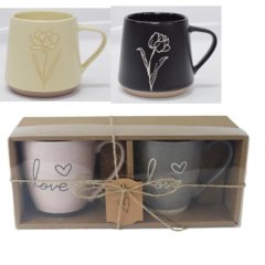 Hrnek kytka mix, 2 ks X8146 Dům, byt a zahrada