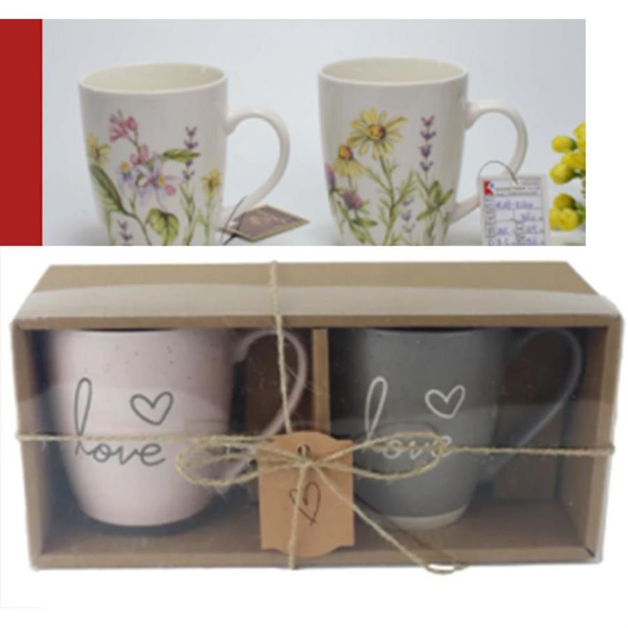 Hrnek luční kvítí, 2 ks X8119 - Dům, byt a zahrada