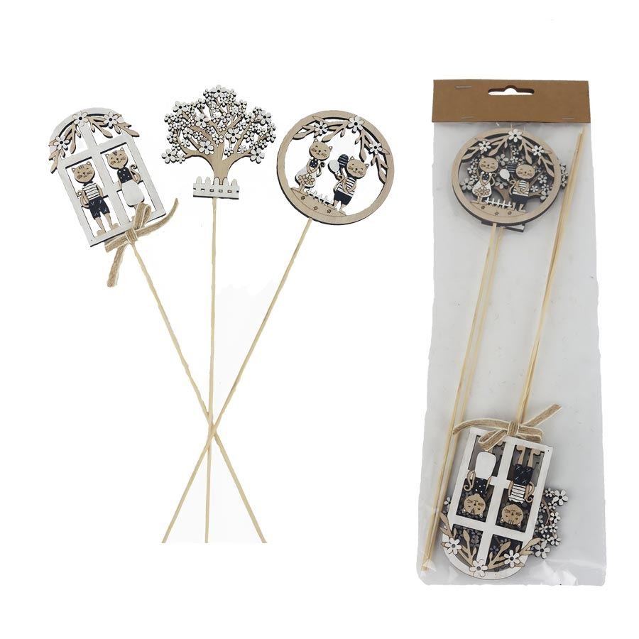 Nábytek - Bytové doplňky a dekorace - Sváteční dekorace - Velikonoční dekorace - Jarní zápich, 4 ks D7769 Jarní zápich, 4 ks D7769 - Velikonoční dekorace