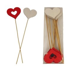 Zápich srdce, 12 ks D4608 Hobby - Galanterie - Příze