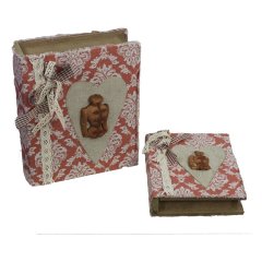 dřevěná kniha, sada 2 ks, D0096 Nábytek - Bytové doplňky a dekorace - Doplňky do ložnice - Úložné boxy