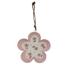 Kovová kytka růžová K1427/2 Nábytek - Bytové doplňky a dekorace - Sváteční dekorace - Velikonoční dekorace