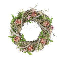 Nábytek Bytové doplňky a dekorace Sváteční dekorace Velikonoční dekorace - Dekorační jarní věnec P2393/2 Dekorační jarní věnec P2393/2