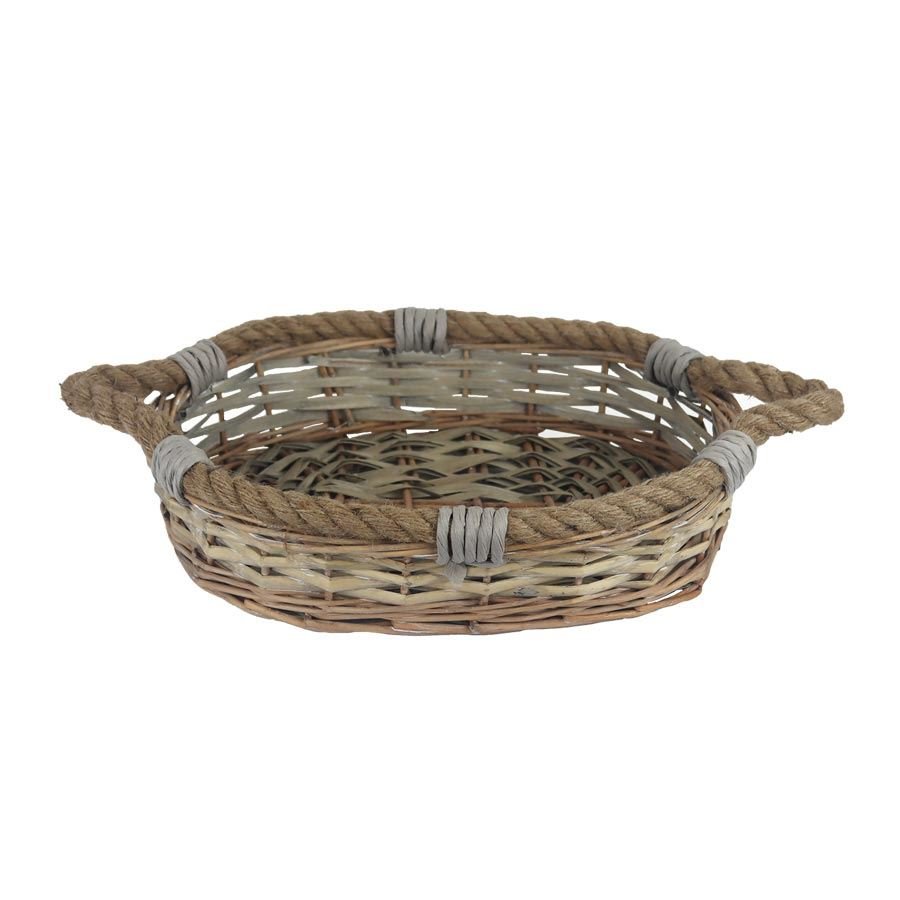 Hobby - Dárkové koše - Košík oválný šedý malý P2039/M Košík oválný šedý malý P2039/M - Dárkové koše