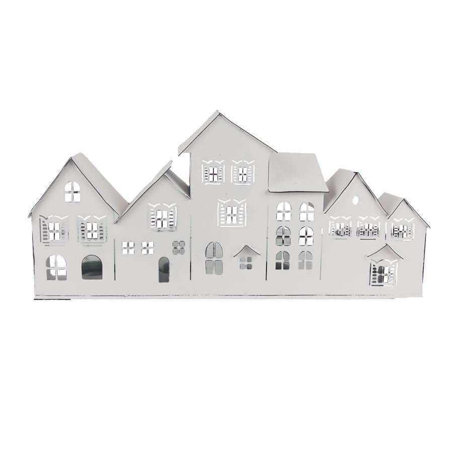 Nábytek - Bytové doplňky a dekorace - Vůně do bytu a svíčky - Svícny - Kovový svícen vesnička K4669/2 Kovový svícen vesnička K4669/2 - Svícny