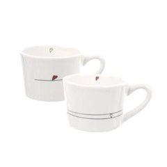 Hrnek srdíčka LINKY, sada 2 ks O0252 Dům, byt a zahrada