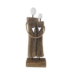 Dekorace zamilovaný pár D7370/1 Nábytek - Bytové doplňky a dekorace - Sváteční dekorace - Vánoční dekorace