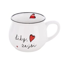 Hrnek keramický Díky, že jsi O0637 Dům, byt a zahrada