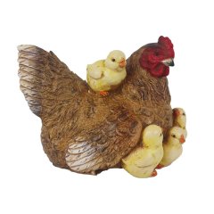 Dekorace slepička s kuřátky X8092 Nábytek - Bytové doplňky a dekorace - Sváteční dekorace - Velikonoční dekorace