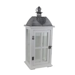 Dřevěná lucerna D6494/B Nábytek - Bytové doplňky a dekorace - Vůně do bytu a svíčky - Svícny