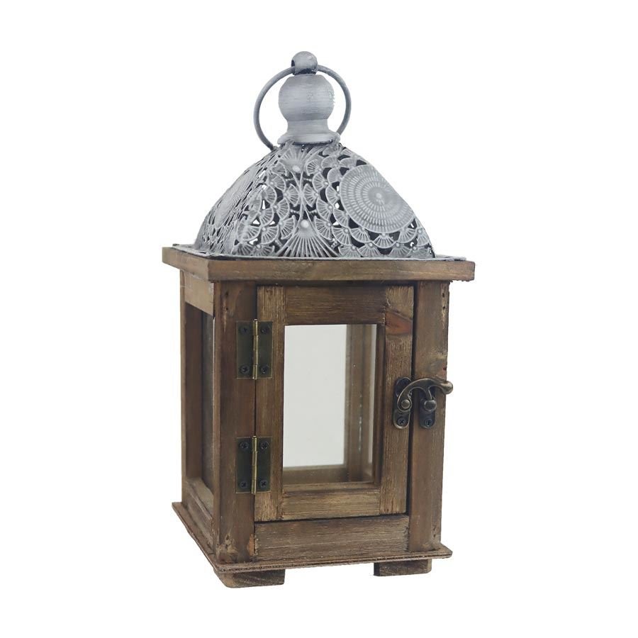 Nábytek - Bytové doplňky a dekorace - Vůně do bytu a svíčky - Svícny - Dřevěná lucerna D7096 Dřevěná lucerna D7096 - Svícny