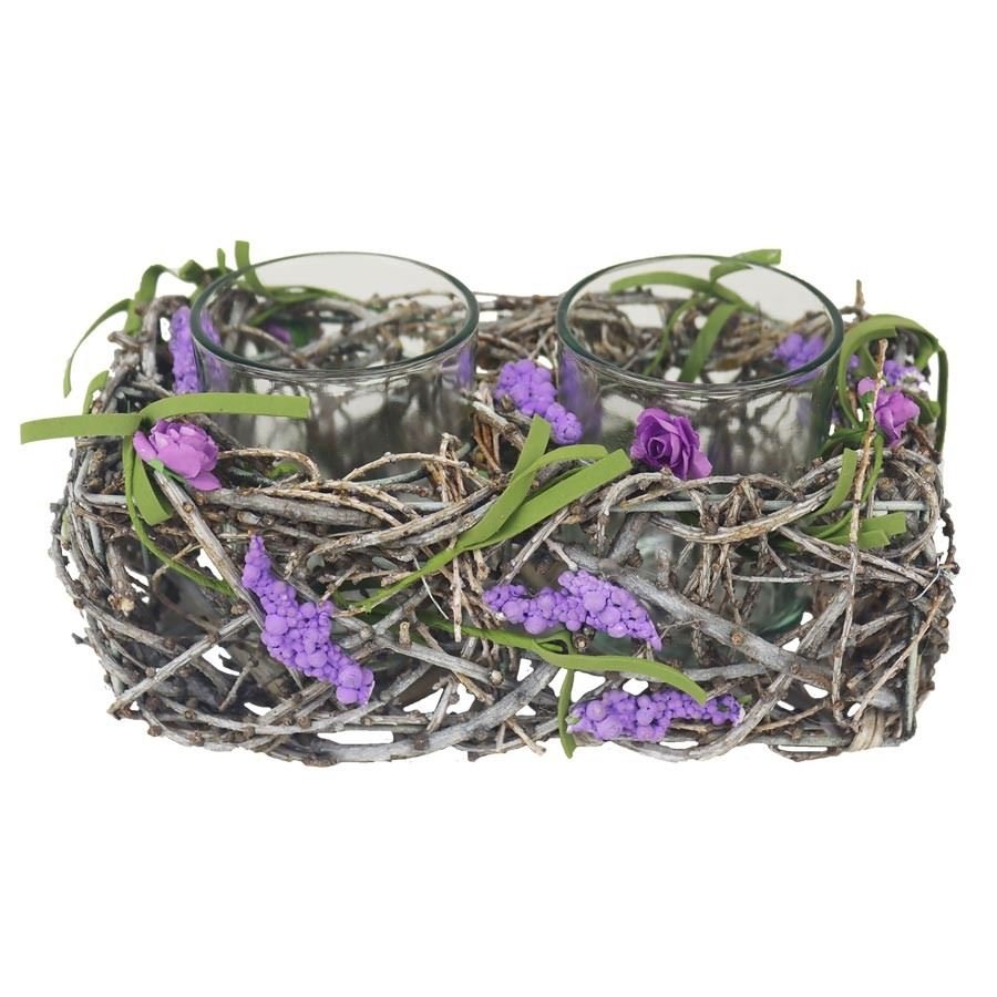 Nábytek - Bytové doplňky a dekorace - Vůně do bytu a svíčky - Svícny - Svícen na 2 svíčky P1333 Svícen na 2 svíčky P1333 - Svícny