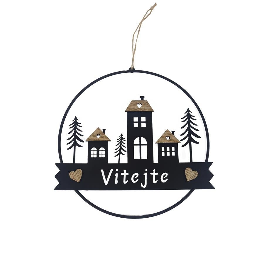 Dekorace k zavěšení Vítejte K4389 - Vánoční dekorace