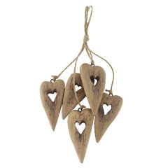 Srdíčka ve svazku D7359 Nábytek - Bytové doplňky a dekorace - Sváteční dekorace - Vánoční dekorace