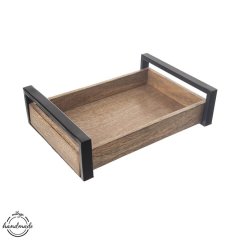 Tác dřevo/kov MANGO 31x22 cm malý Dům, byt a zahrada