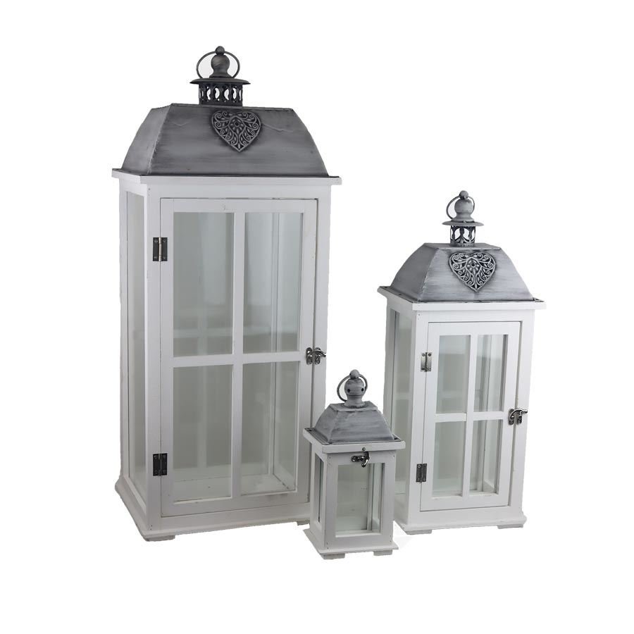 Nábytek - Bytové doplňky a dekorace - Vůně do bytu a svíčky - Svícny - Dřevěná lucerna S/3 D6494 Dřevěná lucerna S/3 D6494 - Svícny
