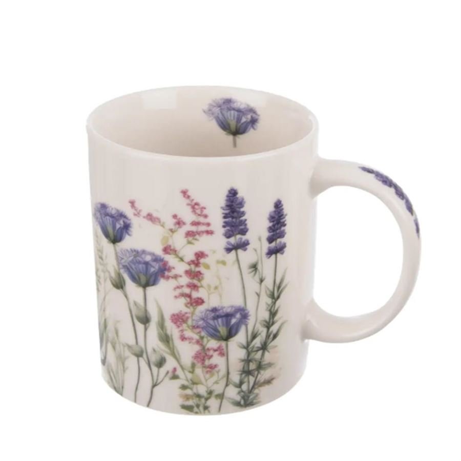 Hrnek porcelán květ fialový 330 ml O0579 Hrnek porcelán květ fialový 330 ml O0579