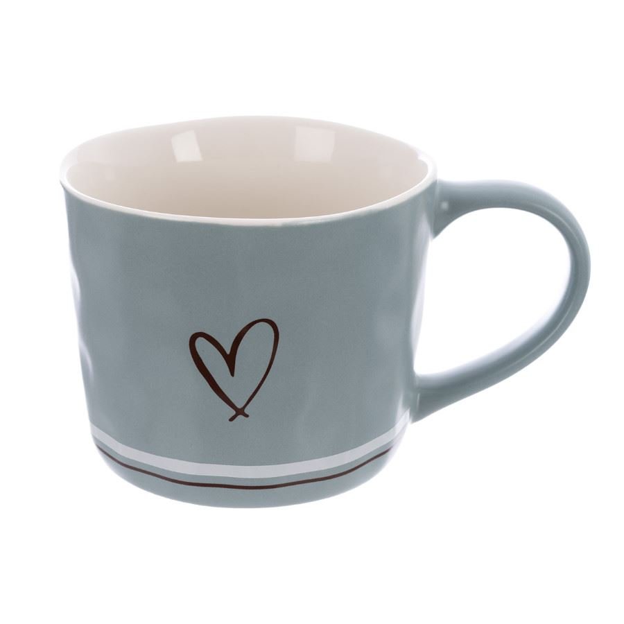 Hrnek porcelánový SRDCE 0,4 l modrá O0644-13 - Dům, byt a zahrada