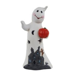 Halloweenská dekorace duch s LED osvětlením X6180 Nábytek - Bytové doplňky a dekorace - Sváteční dekorace - Vánoční dekorace