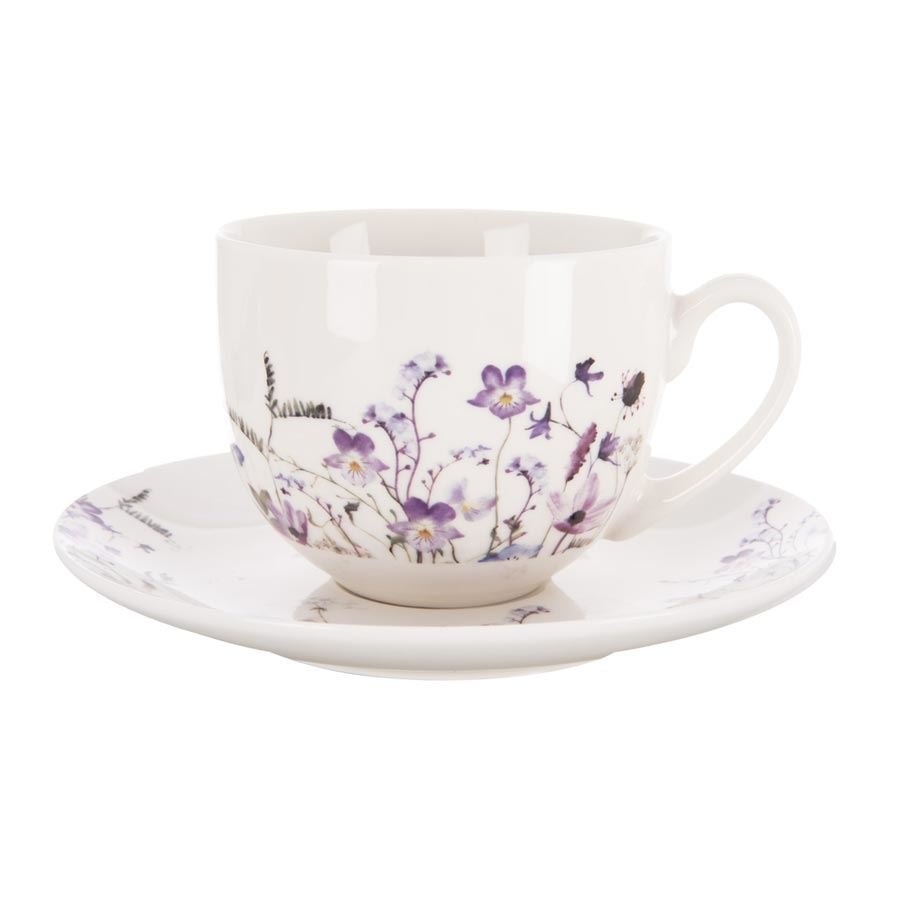 Dům, byt a zahrada - Hrnek + podšálek z porcelánu LOUKA 0,28 l O0650 Hrnek + podšálek z porcelánu LOUKA 0,28 l O0650 - Dům, byt a zahrada