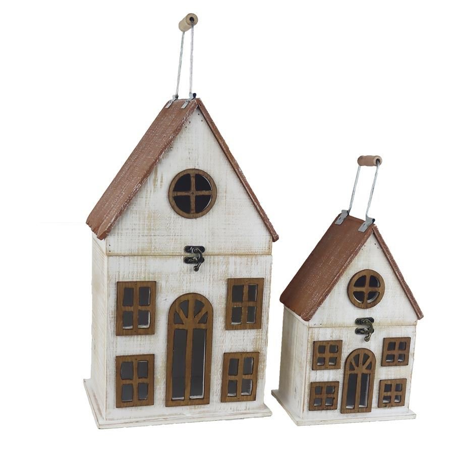Dřevěná lucerna S/2 DD8347 Dřevěná lucerna S/2 DD8347