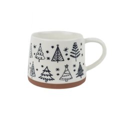 Vánoční porcelánový hrnek X8715-19 Dům, byt a zahrada