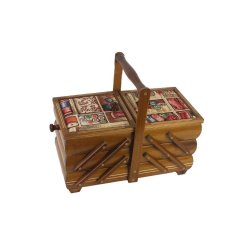 Kazeta rozkládací světlehnědá čalouněná střední 0960009/02 Hobby - Galanterie - Tvrdá galanterie - Kazety na šití