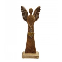Nábytek Bytové doplňky a dekorace Sváteční dekorace Vánoční dekorace - Anděl dřevo 44cm M0099/3 Anděl dřevo 44cm M0099/3